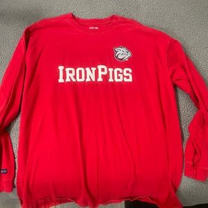 Red Iron Pigs long sleeve.Nice heavy shirt 2XL